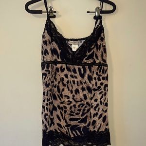 Adjustable leopard tank top